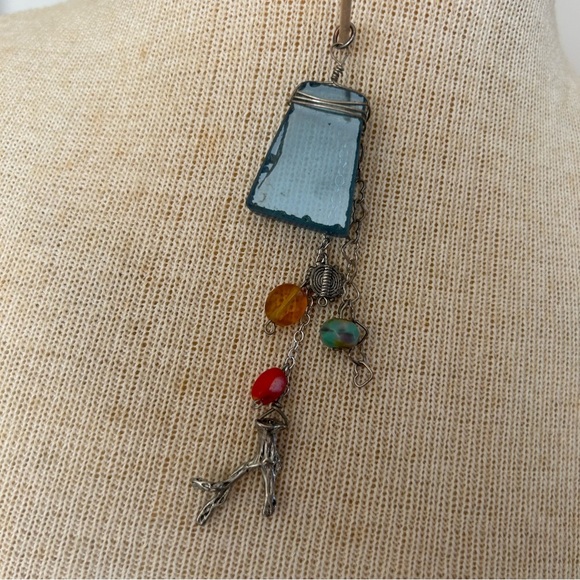 Jewelry - Sea Glass and Branch Boho Pendant
